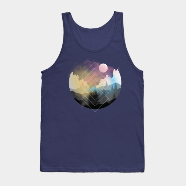 Nature Gradient Sphere Tank Top by casualteesinc