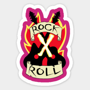 Rock X Roll Crop Top Sticker