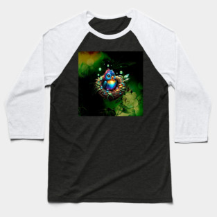 Colorful fantasy bird. Baseball T-Shirt