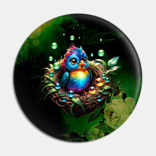 Colorful fantasy bird. Pin