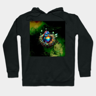 Colorful fantasy bird. Hoodie