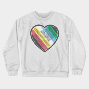 Disability pride flag heart Crewneck Sweatshirt
