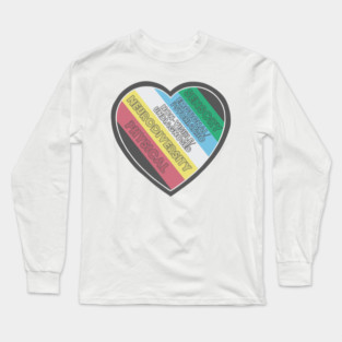 Disability pride flag heart Long Sleeve T-Shirt