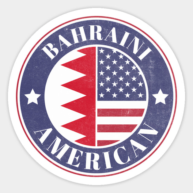 Proud Bahraini-American Badge - Bahrain Flag Magnet by Yesteeyear