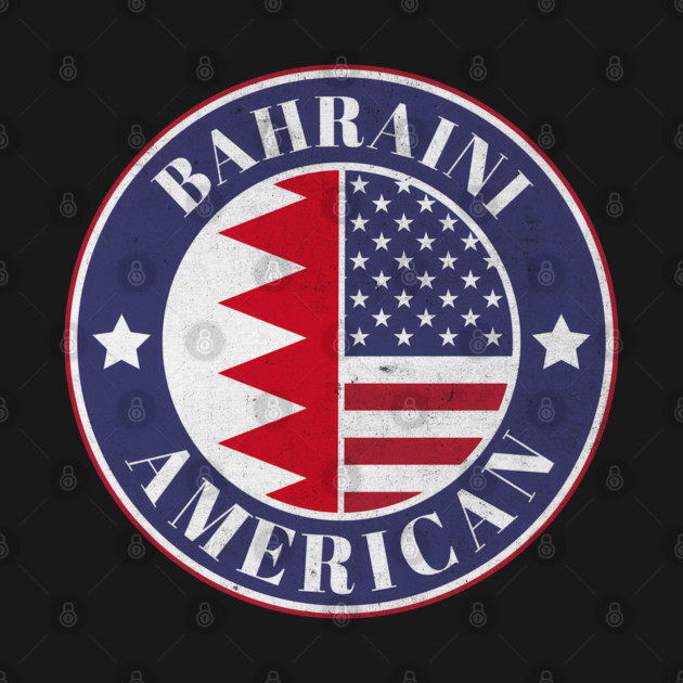 Proud Bahraini-American Badge - Bahrain Flag by Yesteeyear