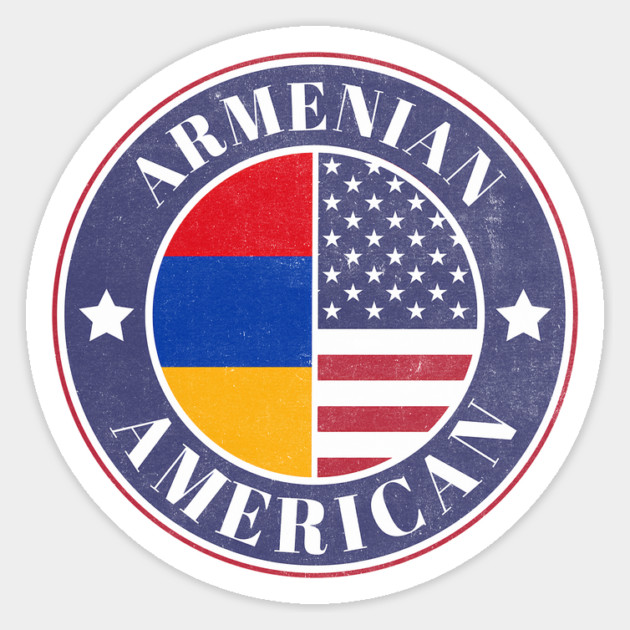 Proud Armenian-American Badge - Armenia Flag Magnet by Yesteeyear