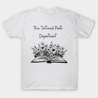The Tortured Poets Department Open floral book design T-Shirt