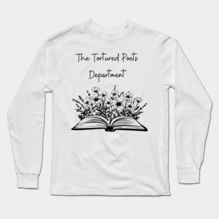 The Tortured Poets Department Open floral book design Long Sleeve T-Shirt