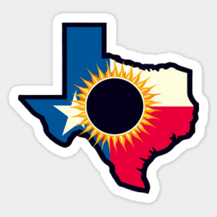 Solar Eclipse Texas 2024 Sticker