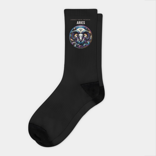 Aries Zodiac Sign Socks by Vinokurio