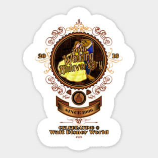 20th wedding anniversary Sticker