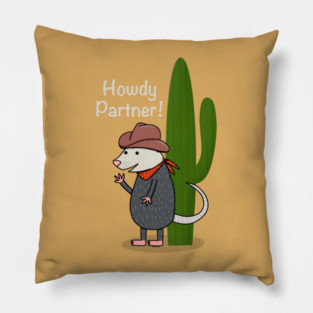 Cowboy Opossum Pillow