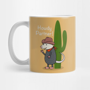 Cowboy Opossum Mug