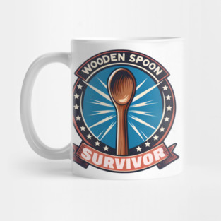 Wooden Spoon Survivor – Funny Childhood Humor Graphic Gift Mug