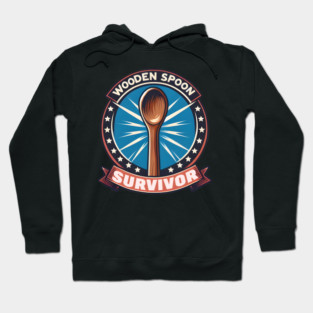 Wooden Spoon Survivor – Funny Childhood Humor Graphic Gift Hoodie