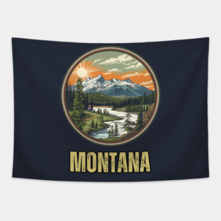 Montana State USA Tapestry