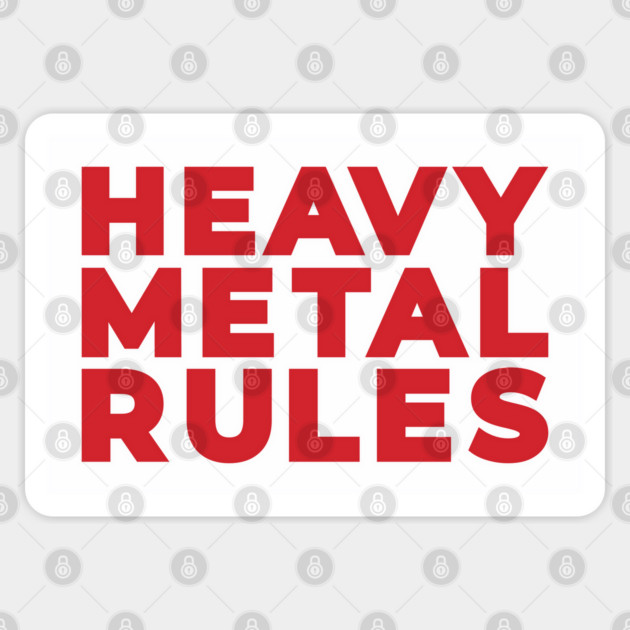 Heavy Metal Rules Sticker by Stars Hollow Mercantile