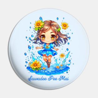 Cute Songkran Girl Pin