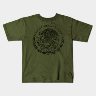 Mexican Vintage Black Shield Kids T-Shirt