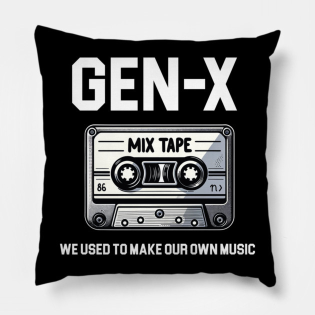 Gen-X Mix Tape Pillow by UrbanLifeApparel