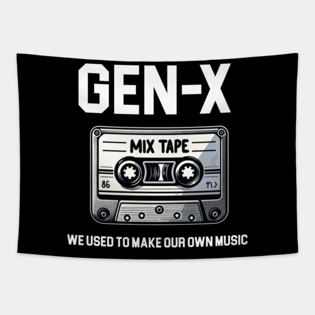 Gen-X Mix Tape Tapestry by UrbanLifeApparel