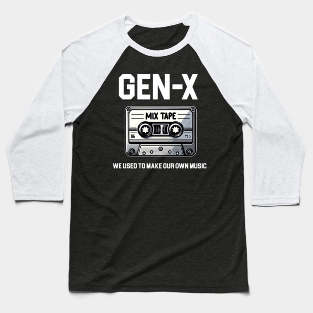 Gen-X Mix Tape Baseball T-Shirt by UrbanLifeApparel