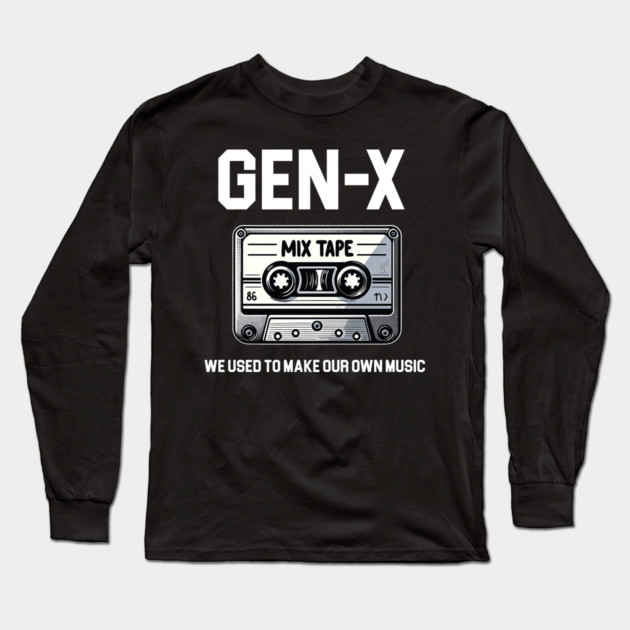 Gen-X Mix Tape Long Sleeve T-Shirt by UrbanLifeApparel