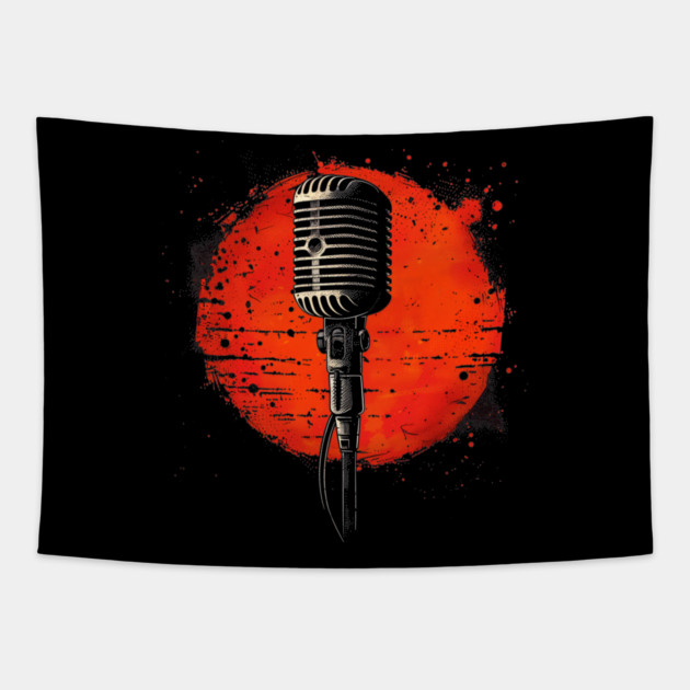 Hip hop Mic Tapestry by UrbanLifeApparel