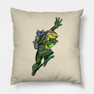 Graffiti Frog Pillow