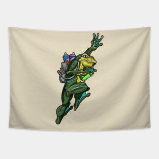 Graffiti Frog Tapestry