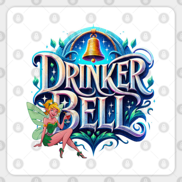 Drinker Bell Fantasyland Adult Drinker Tinker Style Sticker by Joaddo