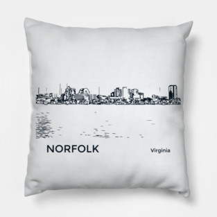 Norfolk Virginia Pillow