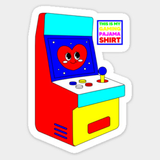 This This Is My Gaming Pajama Shirt. Retro Sticker