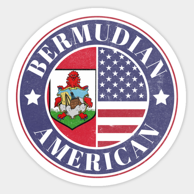 Proud Bermudian-American Badge - Bermuda Flag Magnet by Yesteeyear