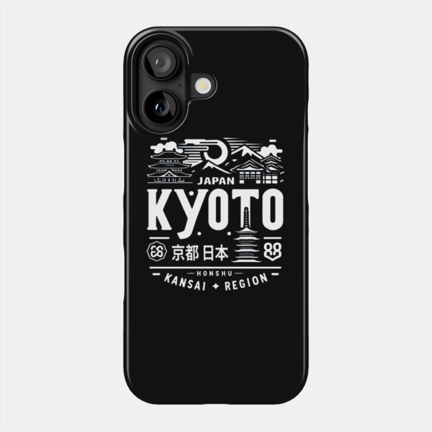 Kyoto Japan Travel Graphic – Kansai Region Adventure Gift Phone Case by MakerMind8.2