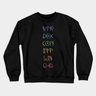 Character Abilities - Dungeons and Dragons Rainbow Crewneck Sweatshirt