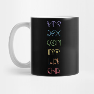 Character Abilities - Dungeons and Dragons Rainbow Mug