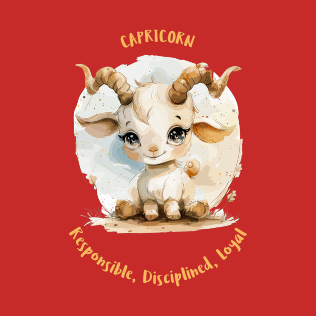 Capricorn Cartoon Zodiac Sign by Vinokurio