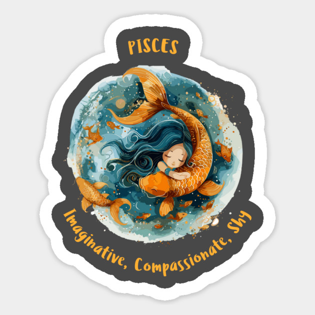 Pisces Cartoon Zodiac Sign Sticker by Vinokurio