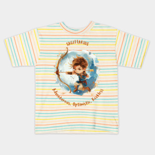 Sagittarius Cartoon Zodiac Sign Kids T-Shirt