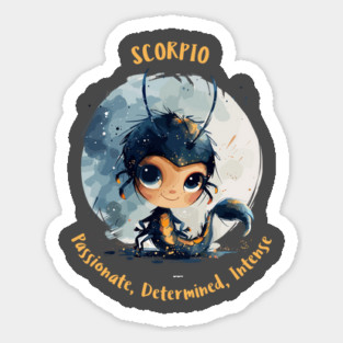 Scorpio Cartoon Zodiac Sign Sticker
