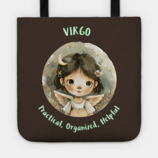 Virgo Cartoon Zodiac Sign Tote