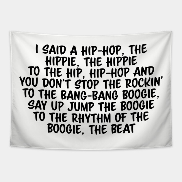 Old School Hip Hop Rap Lyric Tapestry by UrbanLifeApparel