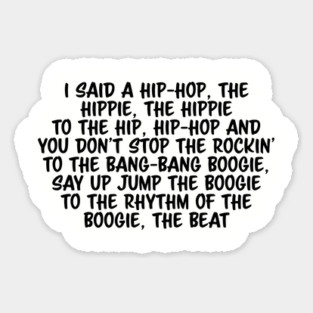 Old School Hip Hop Rap Lyric Magnet