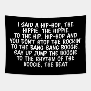 Old School Hip Hop Rap Lyric Tapestry