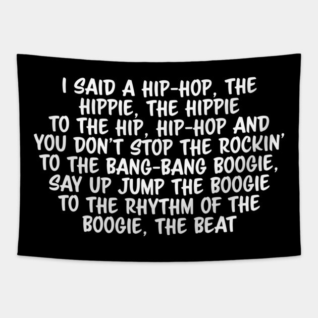 Old School Hip Hop Rap Lyric Tapestry by UrbanLifeApparel