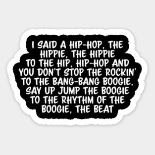 Old School Hip Hop Rap Lyric Magnet