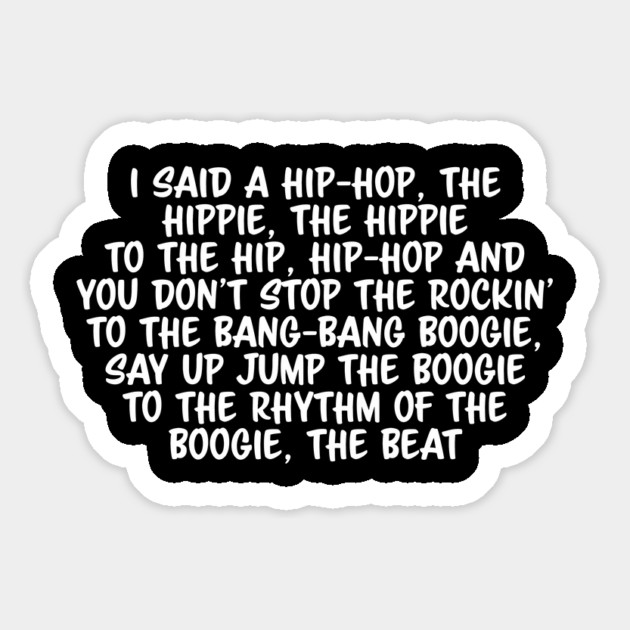 Old School Hip Hop Rap Lyric Magnet by UrbanLifeApparel