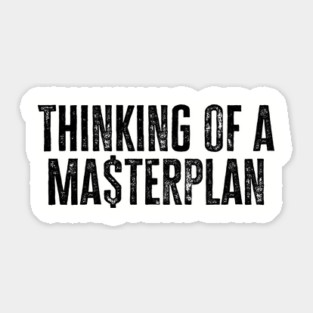 Old School Hip Hop Thinking of a Master Plan, Rap Lyric Sticker