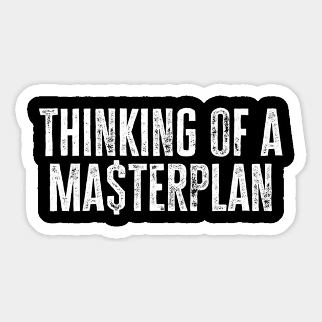 Old School Hip Hop Thinking of a Master Plan, Rap Lyric Magnet by UrbanLifeApparel